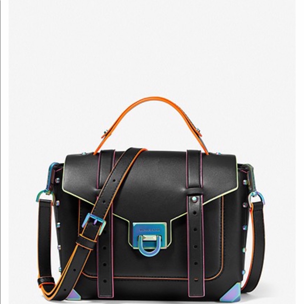 Michael Kors Black Bag with Rainbow Accents - Picture 5 of 8